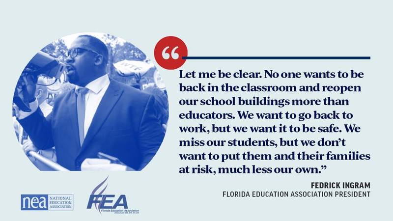 Florida teachers union head says, 'We don't want to be the petri dish for America'